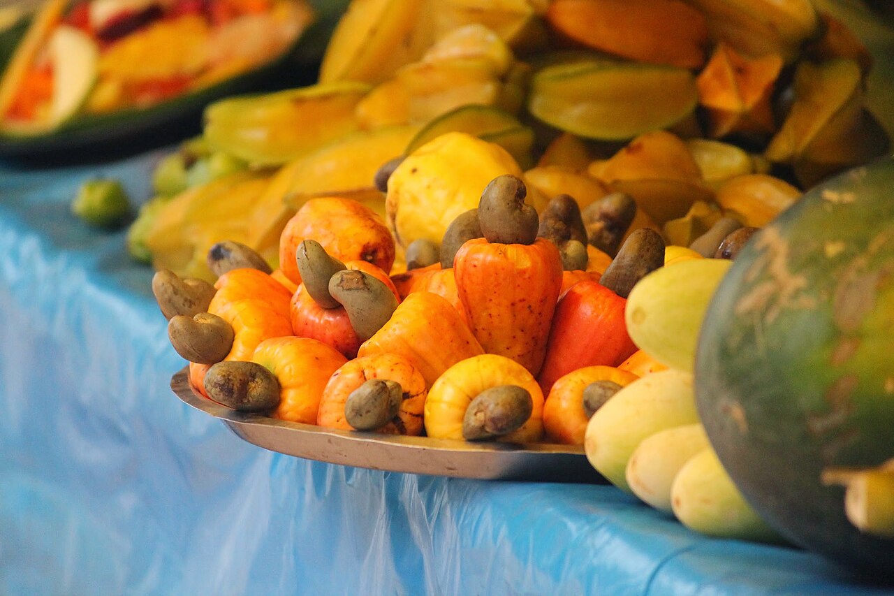 Cashew Apple - This a photograph of Cashew Fruit at Fruit Market