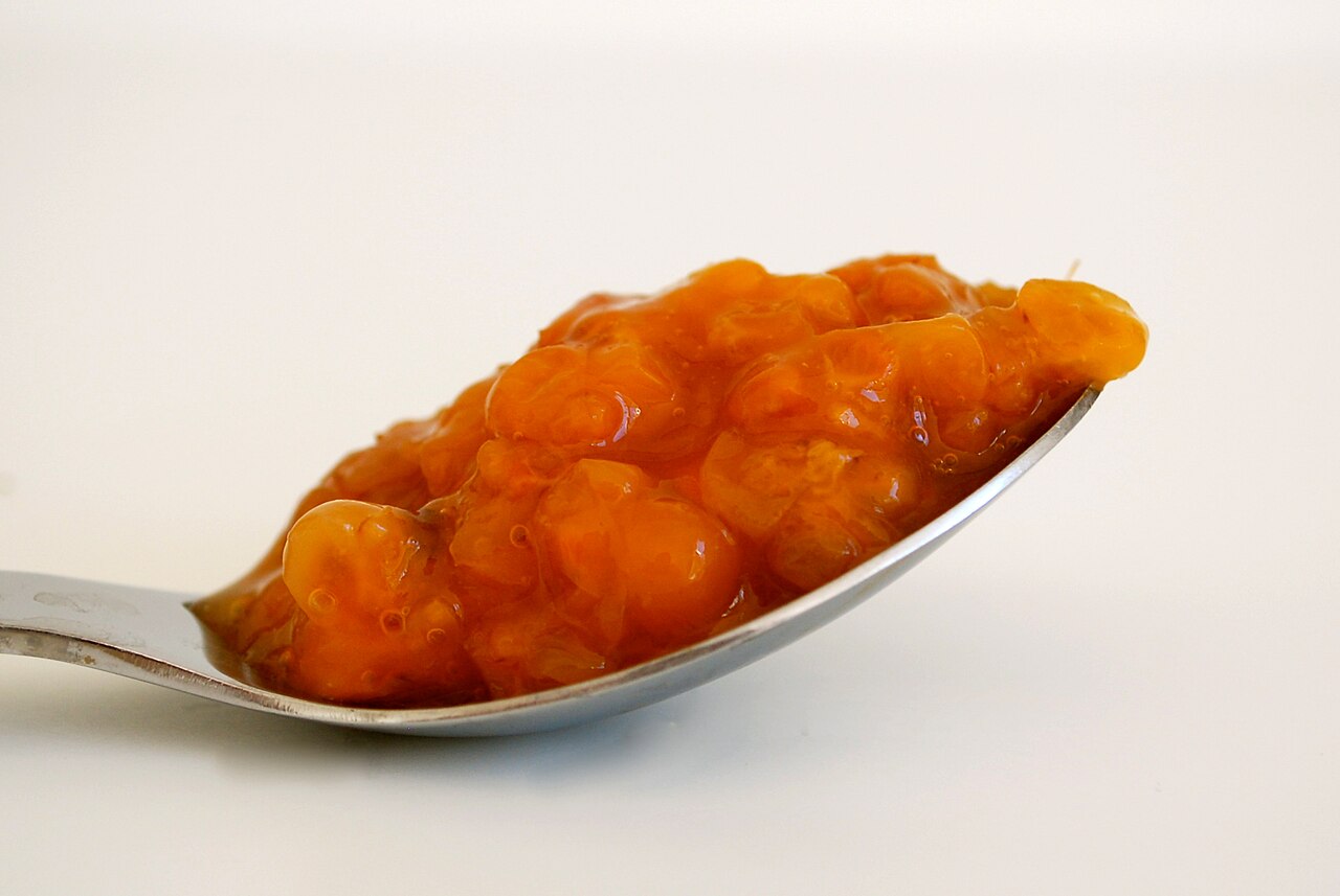 Cloudberry - Homemade cloudberry jam. Cloudberries from Ljungdalen, Sweden.