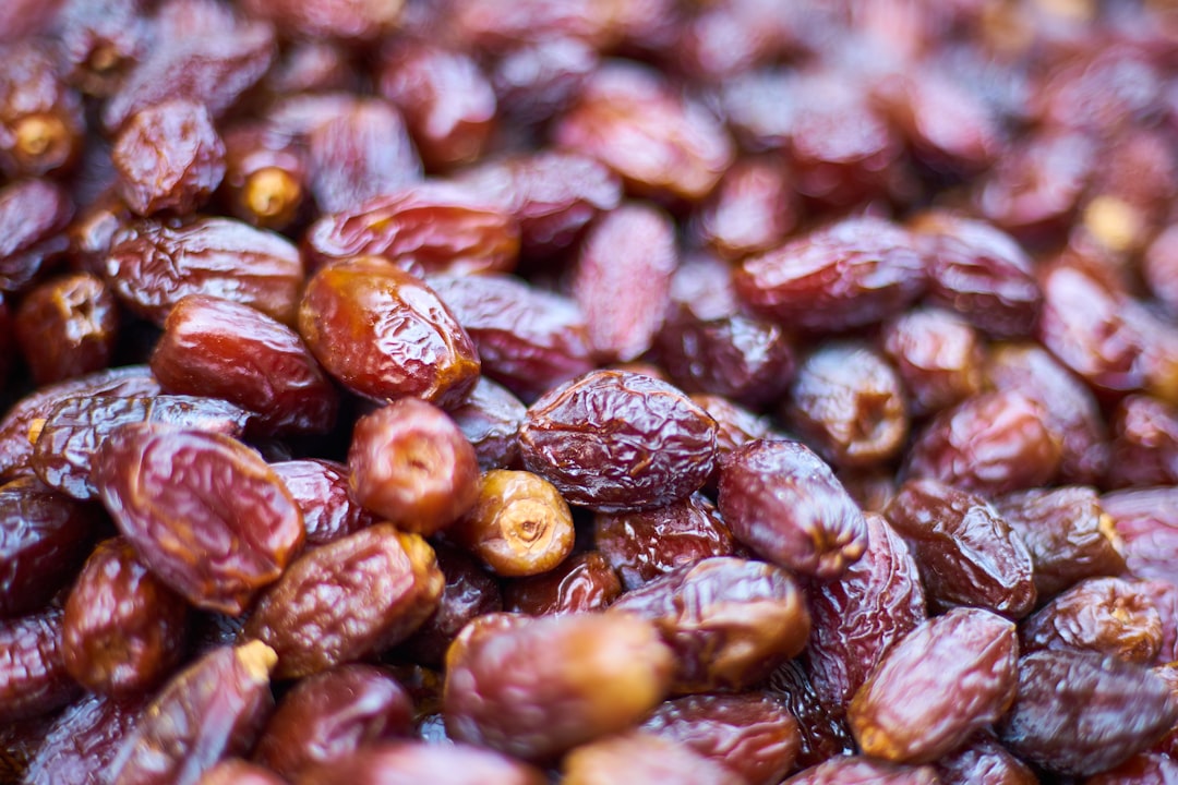 Date - brown and white coffee beans