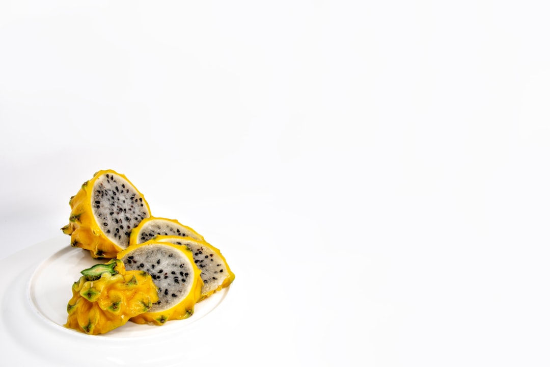 Dragon Fruit - sliced yellow fruits