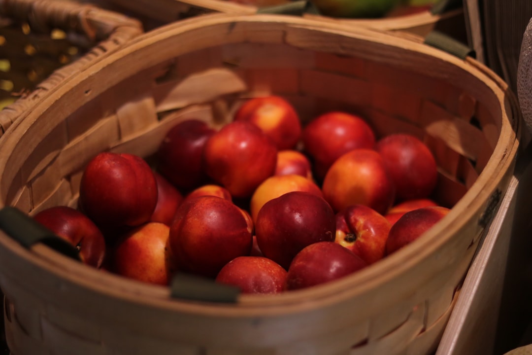 Nectarine - A basket filled with ripe nectarines