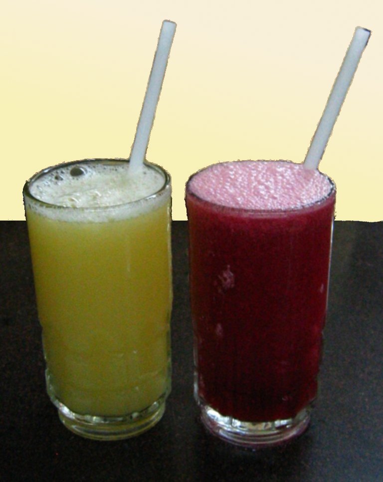 Sweet Lime - Freshly squeezed sweet lime and pomegranate juice in Bombay. 

Photographed and edited by me.